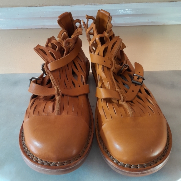 Trippen Women Size EU 37 Orange US 6.5 Leather Shoes. FITS MORE LIKE 8.5 - Picture 4 of 14